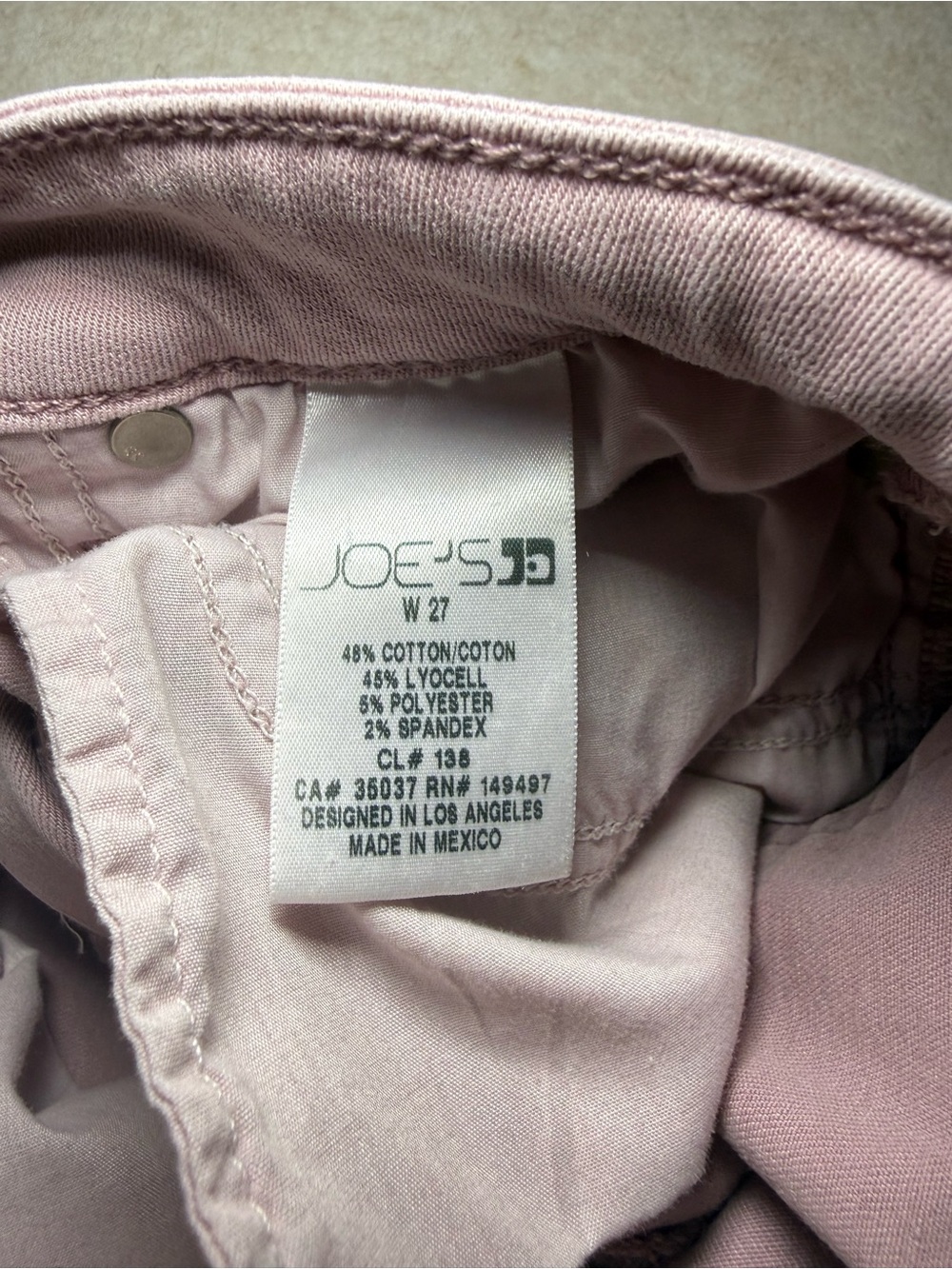 Joe's Jeans Mauve Pink Skinny Straight Leg Jeans Size 27 - Picture 9 of 9